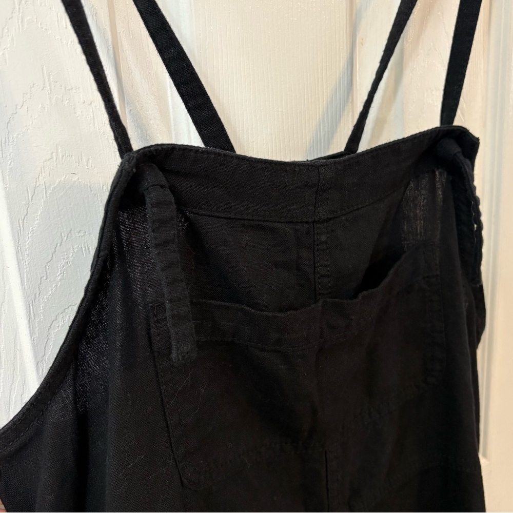Old Navy Black Linen Romper Jumpsuit - Picture 6 of 8